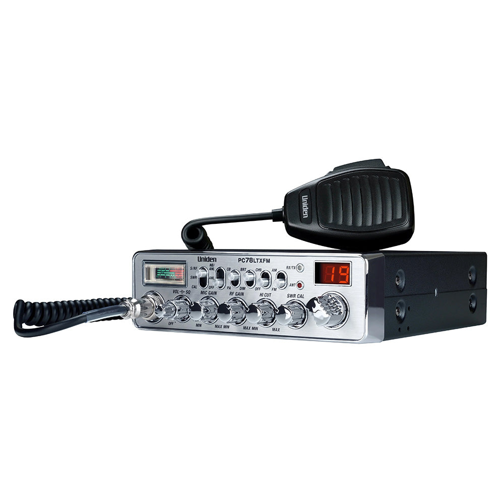 Uniden PC78LTXFM Dual-Mode AM/FM CB Radio with SWR Calibration & Weather Alert