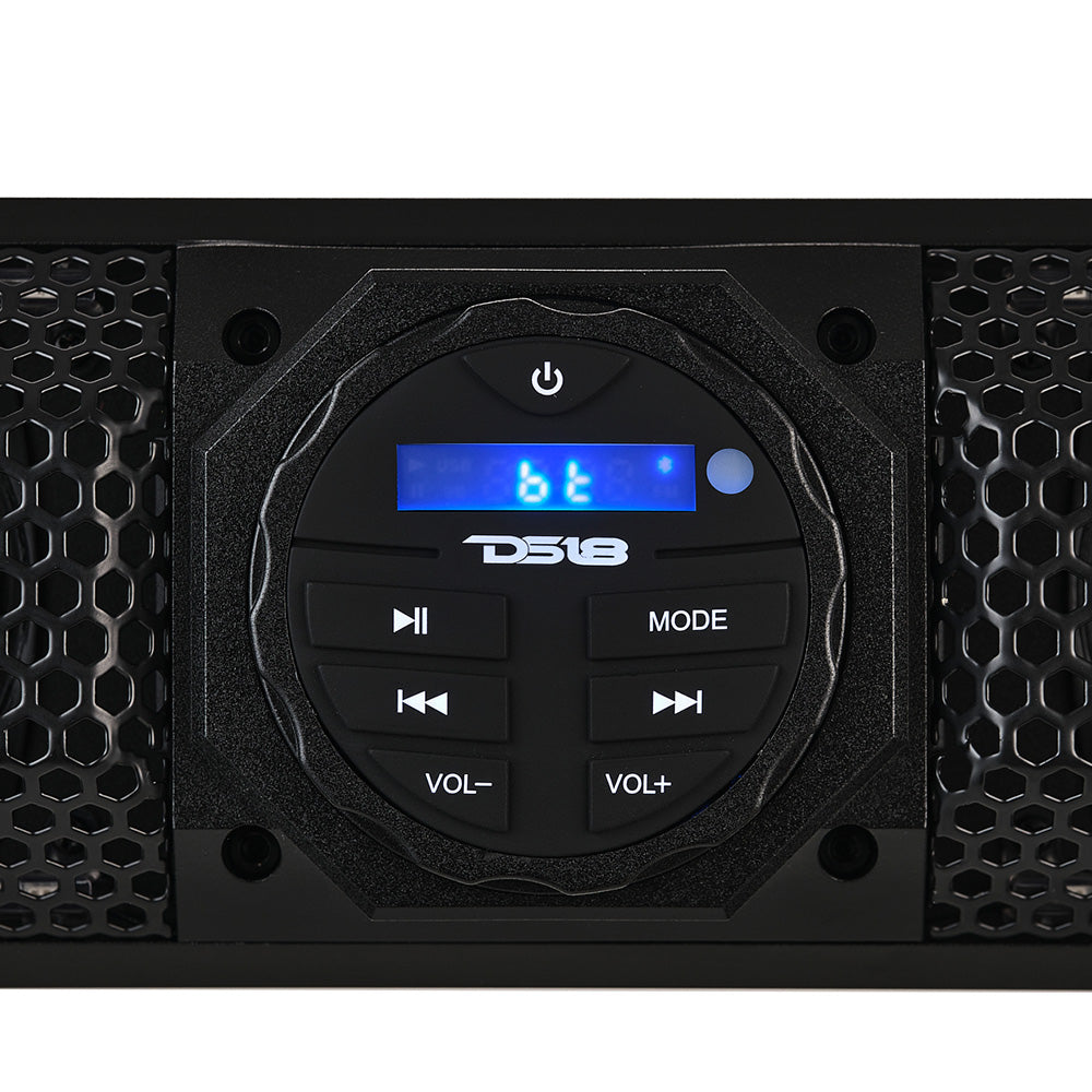 DS18 37 in. Marine Amplified Bluetooth Sound Bar with 1200W Output and RGB LED