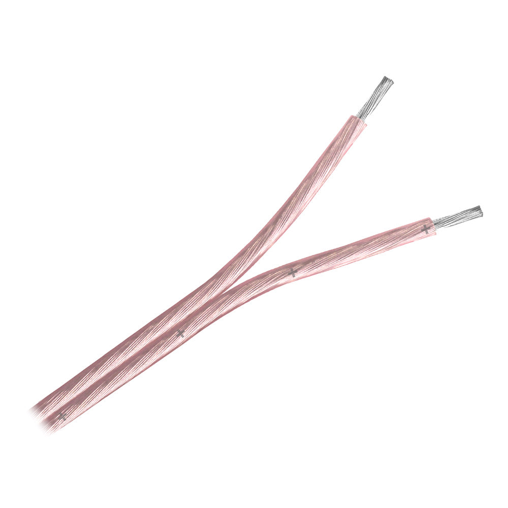 Pacer 14/2 AWG Clear Two Conductor Speaker Wire, 100 ft. – RoHS Compliant