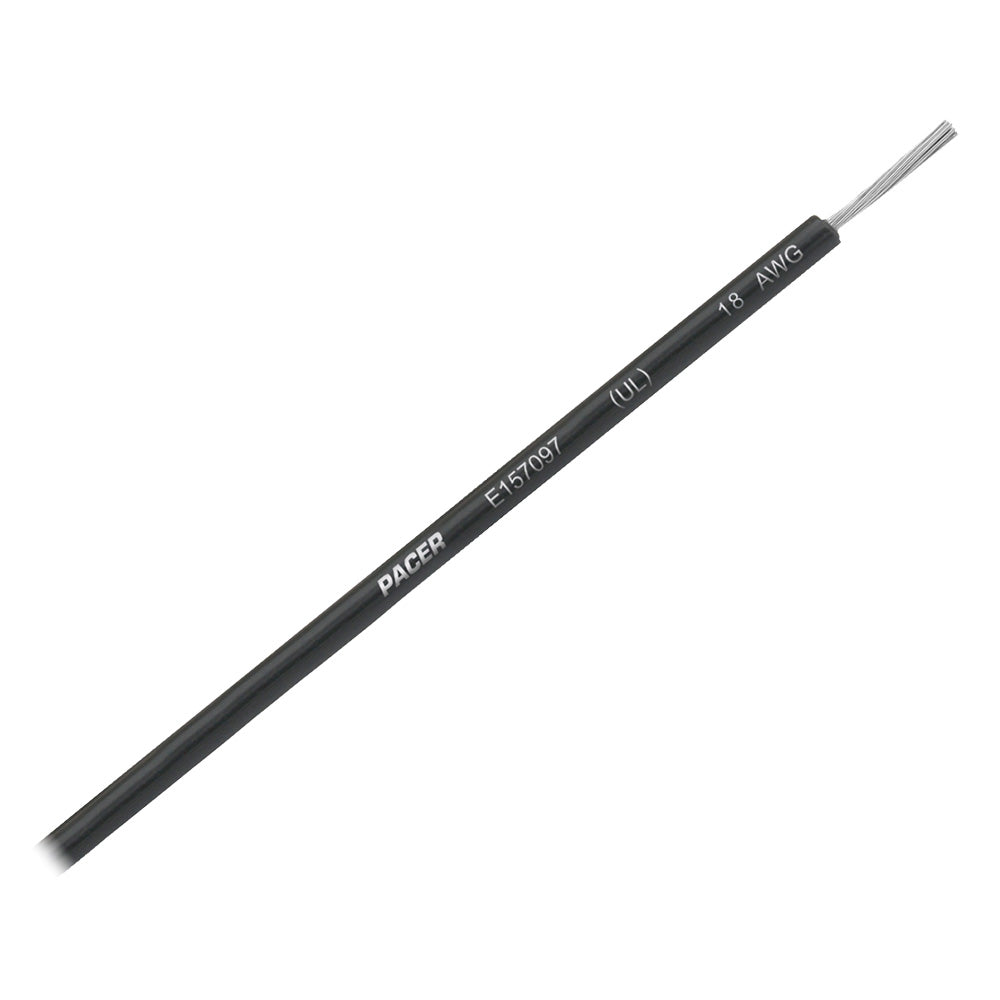 Pacer WUL18BK-35 UL Marine Wire, 18 AWG, 35 ft, Black
