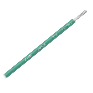 Pacer Marine Grade Primary Wire, 14 AWG Green, 25 ft. – UL Listed, Made in USA
