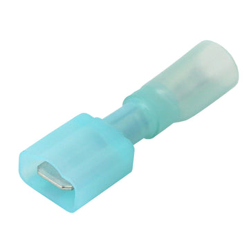 Pacer 16-14 AWG Heat Shrink Fully Insulated Male Disconnect Terminal - Blue