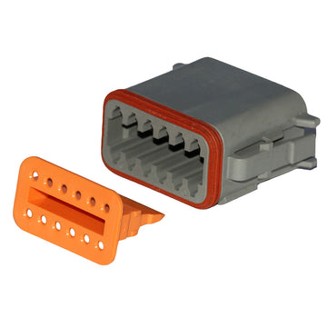 Pacer Deutsch DT Plug & Wedge Lock Kit, 12 Position, IP67 Rated, 5-Pack