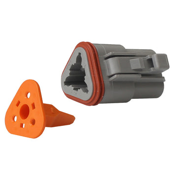 Pacer Deutsch DT Plug & Wedge Lock Kit, 3-Position, 10-Pack, IP67