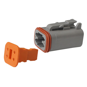 Pacer Deutsch DT Plug & Wedge Lock Kit, 4-Position, IP67 Sealed