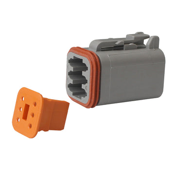 Pacer Deutsch DT 6-Position Plug & Wedge Lock Kit, 5-Pack