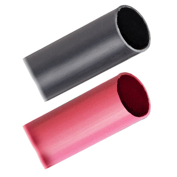Pacer Battery Cable Heavy Wall Heat Shrink Tubing, 1" x 3", Black/Red (2-Pack)