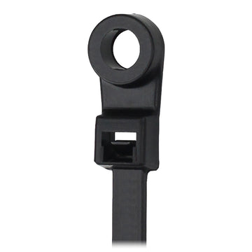 Pacer 15" UV Resistant Cable Tie with Mounting Ring, 50lb, 100-Pack