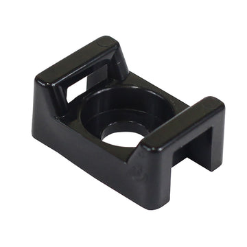 Pacer Screw Down Cable Tie Mount, Black, #8 Screw, 100 Pack, Made in USA