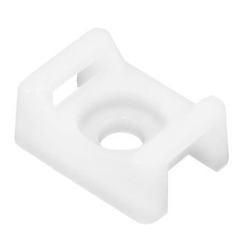 Pacer Screw Down Cable Tie Mount, #10 Screw, Natural, 100-Pack