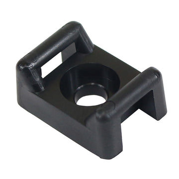 Pacer Screw Down Cable Tie Mount, #10 Screw, UV Black, 100 Pack – USA Made