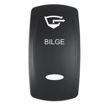 Pacer 'BILGE' EV2LE-BLG Contura V-Series Switch Actuator, Black, Dual-LED