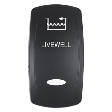 Pacer 'LIVEWELL' V Series Contura Switch Actuator, Black, Dual Light