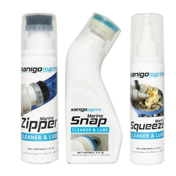 Xanigo Marine 3-Piece Marine Zipper & Snap Lube Set, Prevents Sticking