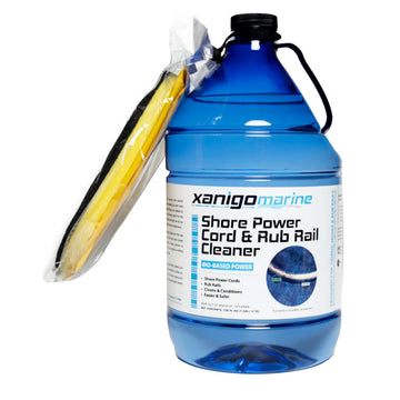 Xanigo Marine Shore Power Cord & Rub Rail Cleaner, 1 Gallon – Bio-Based