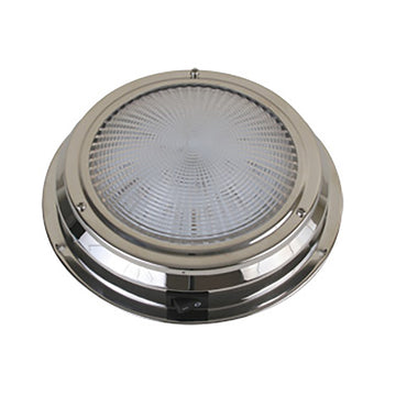 Scandvik Traditional LED Dome Light, Stainless Steel, 5.5 in., 12V