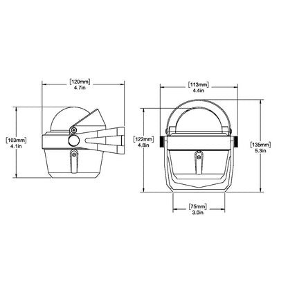 Ritchie RitchieAngler RA-91 Marine Compass, Bracket Mount, Gray