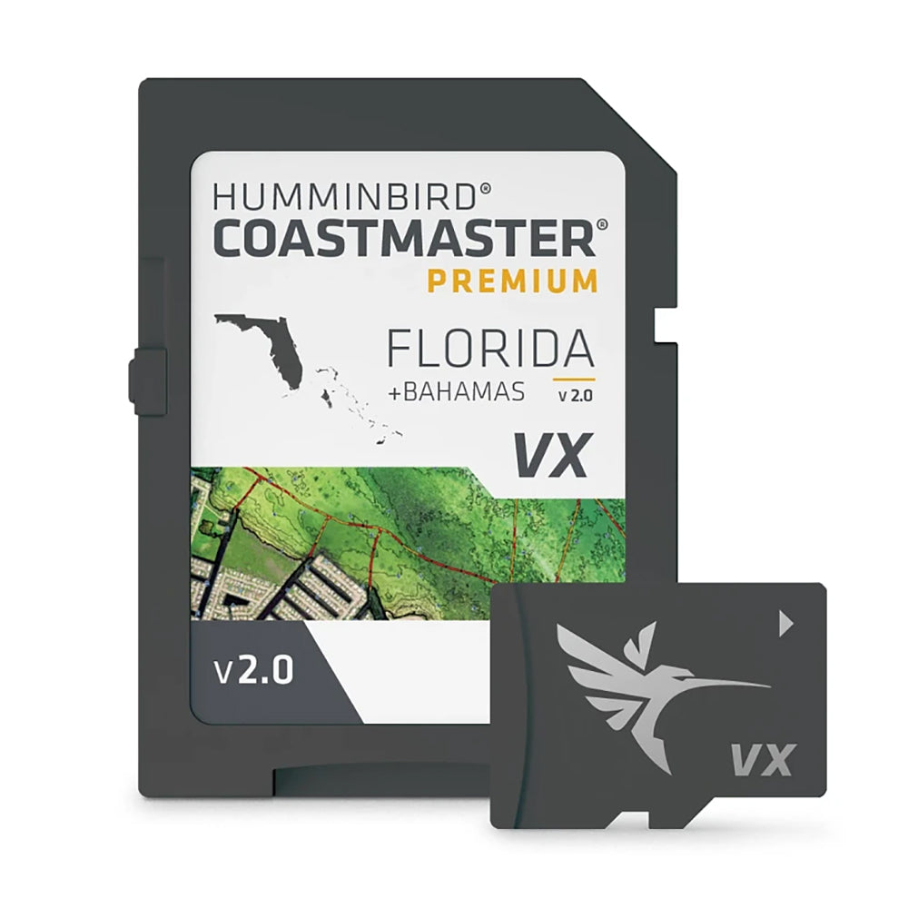 Humminbird CoastMaster Premium Florida V2 with Bahamas Chart, SD Card