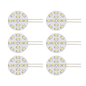 Scandvik 41154 G4 Bi-Pin LED Bulb, Cool White, 12/24VDC, 6-Pack