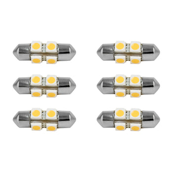 Scandvik 41156 LED Festoon Bulb, Warm White, 30mm, 12V (6-Pack)