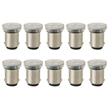 Scandvik 41171 LED Bulb, Warm White, BA15d, 10-Pack