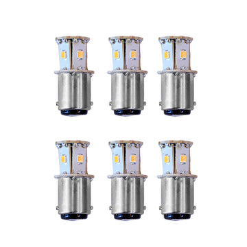 Scandvik Warm White LED Bulb, BA15d, 170lm, 12/24V, 6-Pack