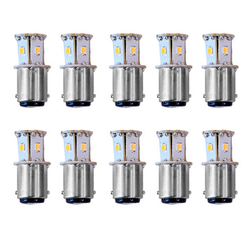 Scandvik BA15d Bayonet LED Bulb, Warm White, 12/24VDC (10-Pack)