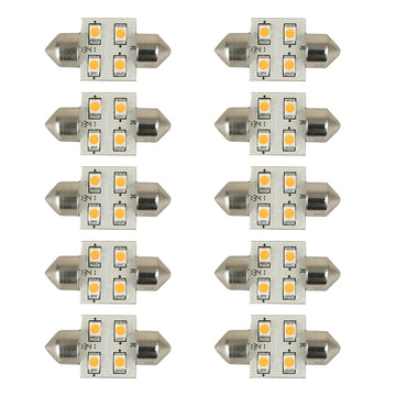 Scandvik 41175 Cool White Festoon LED Bulb, 10-Pack