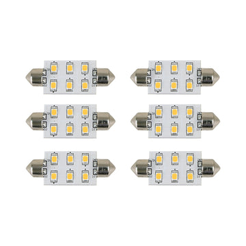 Scandvik 41162 Warm White LED Festoon Bulb, 6-Pack