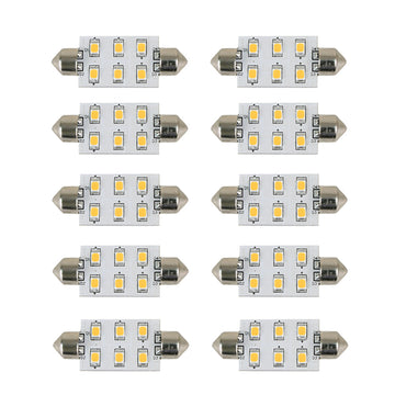 Scandvik 41162 Warm White Festoon LED Bulb, 10-Pack