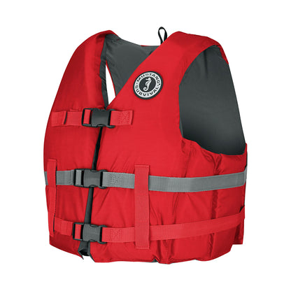 Mustang Survival Livery Foam Vest, Harmonized Level 70 USCG Approved, Red XS/S