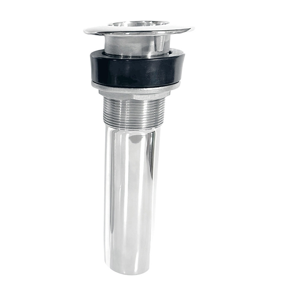 Tigress 9" 0-Degree Rod Holder - Screwless, Marine Grade 316 Stainless Steel