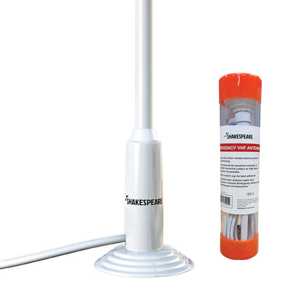 Shakespeare 5911 Stowaway Portable Emergency VHF Flex Antenna, 10"