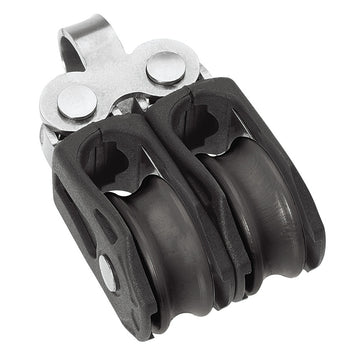 Barton Marine Size 0 20mm Plain Bearing Pulley Block, Double Fixed Eye
