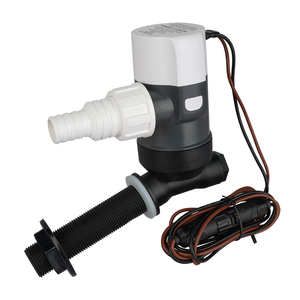 Commodore Angled Livewell Pump, 1100 GPH, 12V – CE, RoHS, ISO Certified