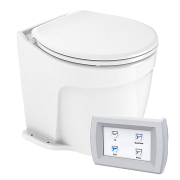 Commodore CM5RMT Deluxe Electric Marine Toilet, 12V Fresh Water with Smart Panel