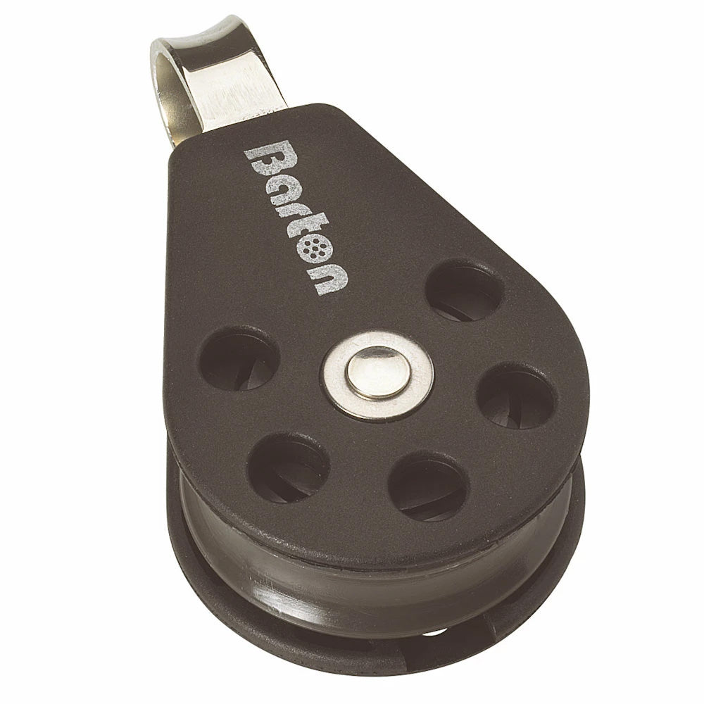 Barton Marine Size 1 30mm Plain Bearing Pulley Block, Single Fixed Eye