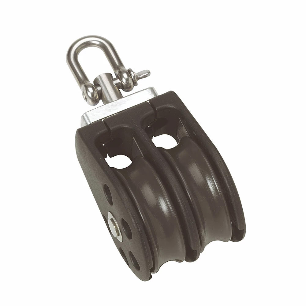 Barton Marine Size 1 30mm Double Swivel Plain Bearing Pulley Block