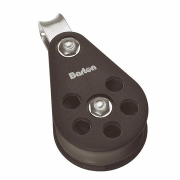 Barton Marine Size 5 54mm Plain Bearing Pulley Block Single Fixed Eye 12mm Rope