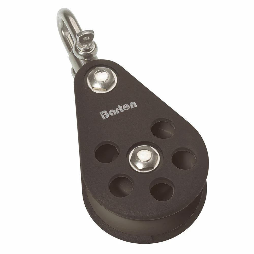 Barton Marine Size 7 Plain Bearing Single Swivel Pulley Block, 70mm, 1250kg SWL