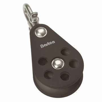 Barton Marine Size 7 Plain Bearing Single Swivel Pulley Block, 70mm, 1250kg SWL