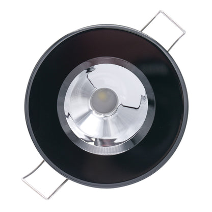 Lumitec Illusion Flush-Mount LED Down Light, Spectrum RGBW Cool White, Black Housing with Chrome Reflector, 117167