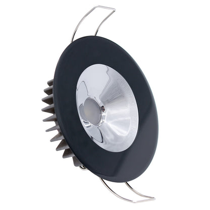 Lumitec Illusion Flush-Mount LED Down Light, Spectrum RGBW Cool White, Black Housing with Chrome Reflector, 117167