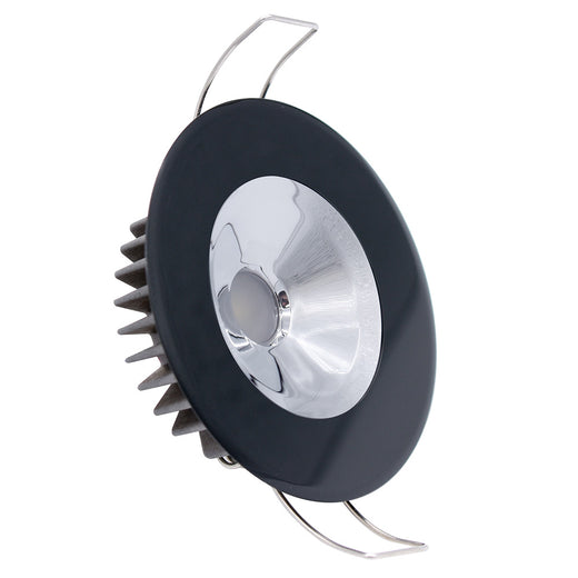 Lumitec Illusion Flush-Mount LED Down Light, Spectrum RGBW Cool White, Black Housing with Chrome Reflector, 117167
