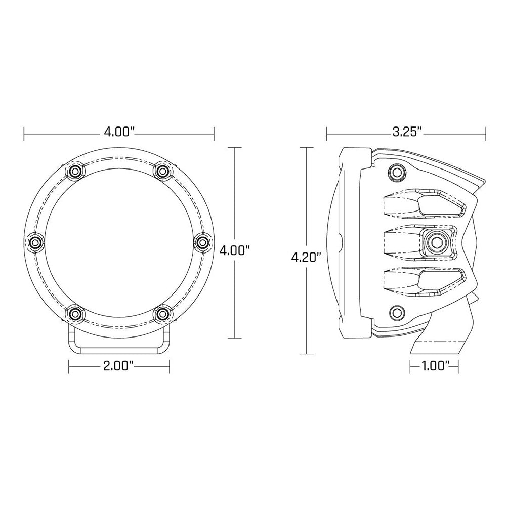 RIGID Industries 360-Series PRO 4" LED SAE Fog Beam Lights - White, Set of 2
