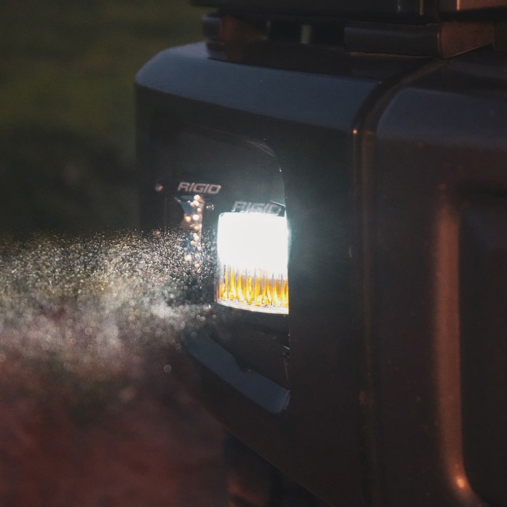 RIGID Industries D-Series PRO SAE Fog Lights, Yellow/White Dual Color