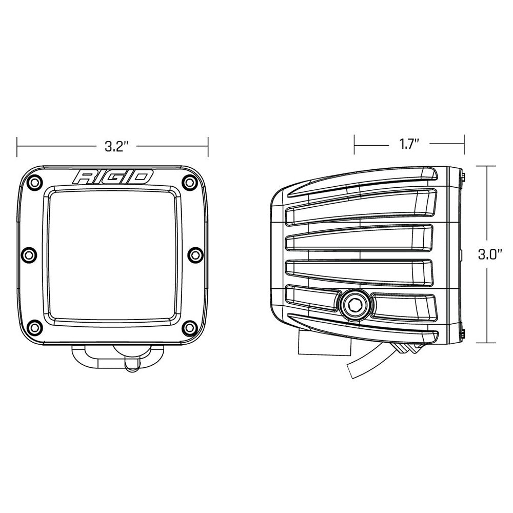 RIGID Industries D-Series PRO SAE Fog Lights, Yellow/White Dual Color