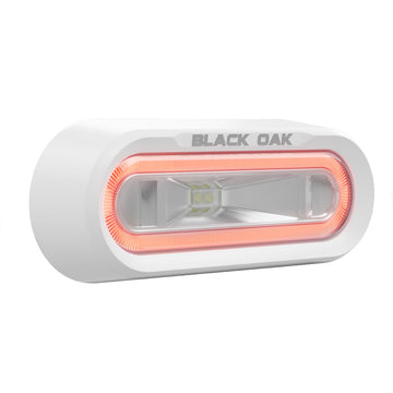 Black Oak LED Low Pro™ Off Road Spreader Light, White Housing, Red LED