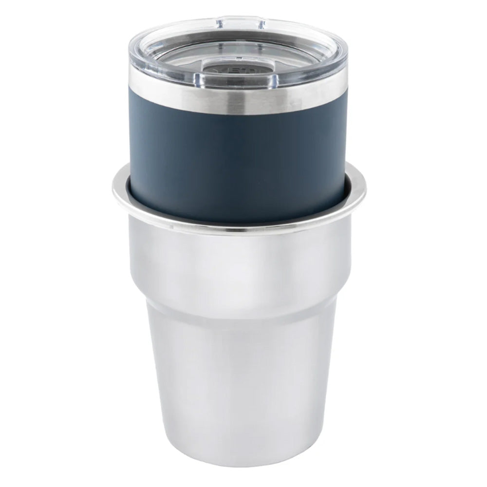 Whitecap Extra Large Stainless Steel Flush Cupholder, 6-7/8" Deep