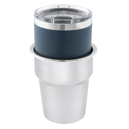 Whitecap Extra Large Stainless Steel Flush Cupholder, 6-7/8" Deep